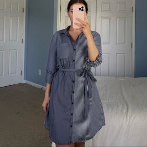 Striped Collared Dress
